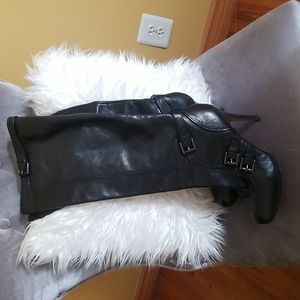 Coach Real Leather hidden platfom knee high boots EUC Size10